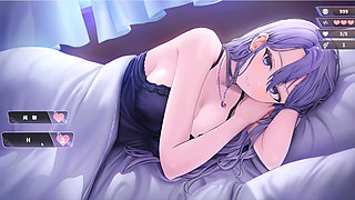 Hentai Game - Happiness Double Room - Mature Silver Babe Enjoys Steamy Bath Sex & Intimate Nighttime Fucking - Free Mode
