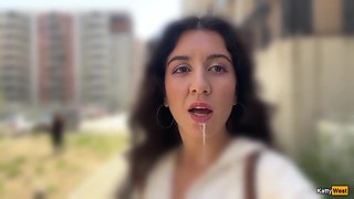 Sweetheart Katty West Asks Random Man to Jism on Her Face for a Public Cumwalk