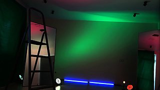 Erotic solo masturbation with teen brunette