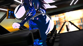 Lewd Furry MILF Expands Ass and Tits at the Gym - Fansly