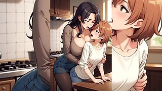 Yuri Hentai Lesbian Rimming  Pussy Licking Compilation Old Young Edition