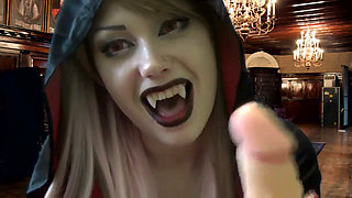 Dangerouse Vampire punish and milk your cock