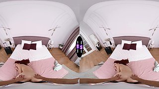 Teen Sirena's tiny titties bouncing in VR HD