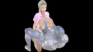 Car Toon, 3d Hentai And 3d Animated - 3d Ebony Big Tits Slut Titty Fucks A Huge Bbc Black Cock, Tries To Suck The Giant Dick, Titjob Blowjob Bbc