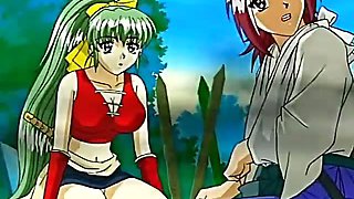 green haired hentai bitch