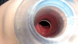 Ass gaping fetish ho toys her clit hard