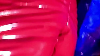 Red Glossy Downjacket POV. Smoking, Doggy Style and Double Cum on My Jacket