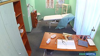 Wild nurse gets nude and fucks her dearest patient - faux hospital