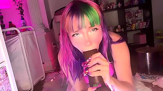 Blonde tight pussy babe solo toy fun in glamour masturbation