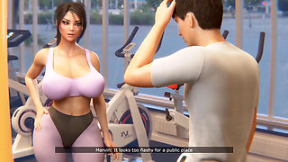 Busty Cheating Wife Sex with Gym Trainer