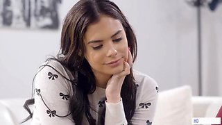 Big-Tits Beauty Freya Parker Puts Innocent Brunette Violet Starr to Test in Steamy Scrabble Match