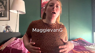 CUTE GIRL PLEASURE HERSELF WITH A DRAGON COCK