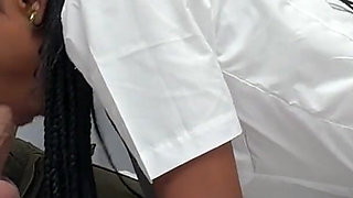 Ebony College Girl Who Always Masturbates Finally Gets Creampied