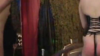 Humiliating pussy stretching, candle dripping