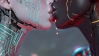 Beautiful Aliens Kiss on Nice Music, Ai Animation