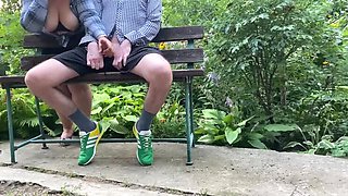 Mature Ukrainian Cougar with Saggy Tits Makes Me Cum Outdoor