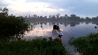 Amateur outdoor fuck from dawn to dusk