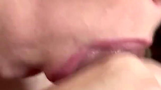 Sexy Naked Wifey Gives You a Blowjob and Drools Your Cum on Her Breast