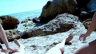 Stella Johanssen: Anal Threesome with Stella Johanssen and Nicky Wayne on a Beach