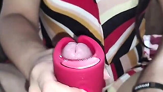 POV - Big Cock and Hot Brunette Wanking of Greedy Pussy