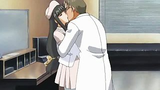 Doctor is kissing his nurse