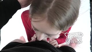 Tall Ginger Teen Lucy Foxx Sucks Cock & Eats Ass - Trimmed Pussy POV