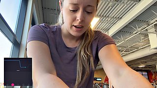 Nadia Foxx Orgasms Wildly on Gym Stairmaster After Drive-Thru
