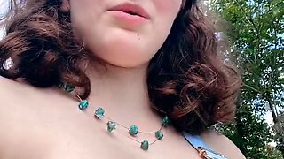 Hot brunette big boobs toying pink pussy