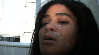 Hot POV homemade blowjob with brunette girlfriend