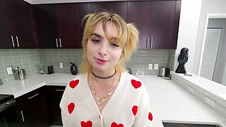 Evie Christian gets her pink pussy plowed after sucking big beautiful male stick