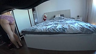 Friend fucks his wife in the ass and cums in her mouth. Taboo trap