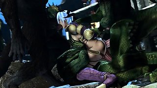 Ivy Valentine gang bang lizardmen