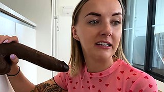 Redhead teen solo anal masturbation with sex toy