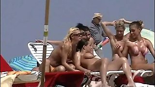 Busty Babe Strips for Big Cock on Miami Nude Beach