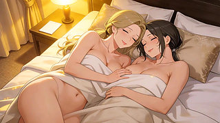 Soft & Intimate: Anime Girls Passionate Lesbian Kiss