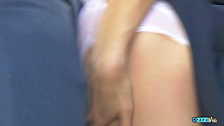 Pierced Pussy Babe Blows Dick Then Takes Hard Outdoor Pounding