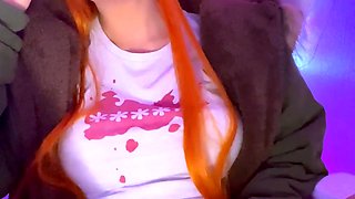 Masturbating teen solo in the gym