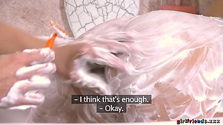 Lustful bimbos lesbian adult clip