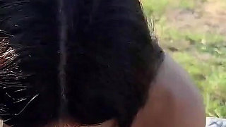Gangbang in the Mountains - Three Guys Fuck Petite Brunette and Cum Inside Her