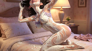Young Man and Beautiful Woman Share Passionate Secret Encounters at Home (AI generated)