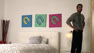 FAMILY SINNERS - Skinny Blonde Pulls Down Her Towel And