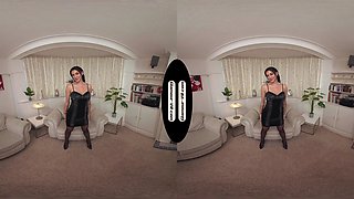 Roxy Mendez Little Black Dress With Black Stockings X-Rated JOI Tease - 8K VR