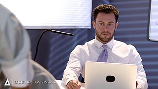 MODERN DAY SINS Overworked Boss Takes A Break To Hard Assfuck The Naughty Office Maid Kenna James