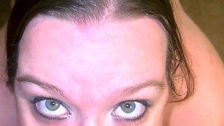 Great amateur video of Brunette POV oral sex