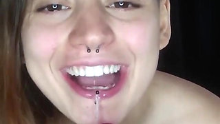 Gag on a Dildo and Then Masturbate