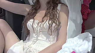 Squirting's and Golden Shower on the Way to the Beach in My Car