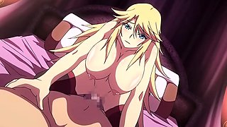 Dominatrixes and sperm showers in a hentai anime movie