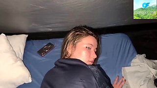 Blonde caught MASTURBATING at school camp - ANAL fucking