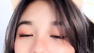 Close up Asian sex scene with cunt around her dick
