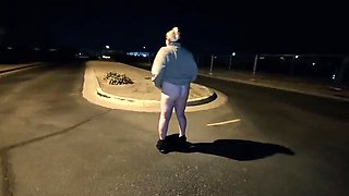 Thick BBW Wife Sucks BBC Outside on a Cold Morning - Public Fuck